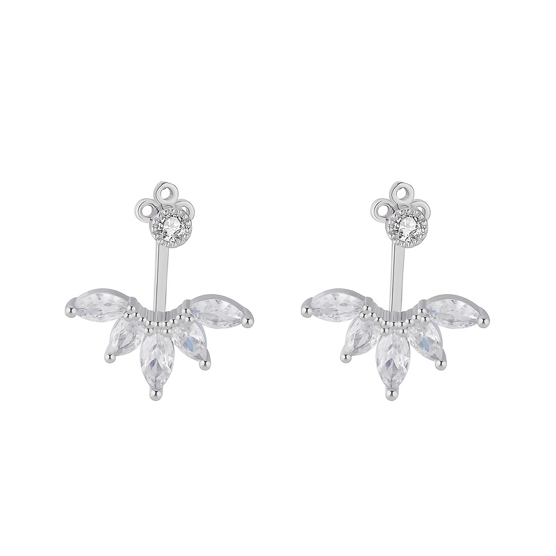 Women's Elegant Drop Earrings with Synthetic Zirconia